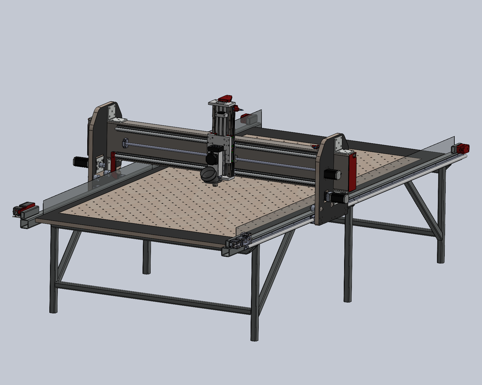 CAD-Konstruktion einer CNC Fräse