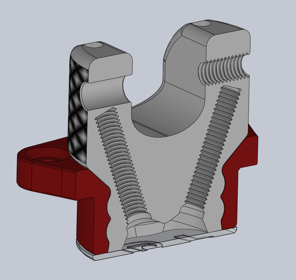 CAD-Model eines gedruckten Print-In-Place Drehgelenks