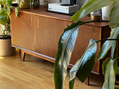 Mid-Century TV-Board & Sideboard in Teak-Optik