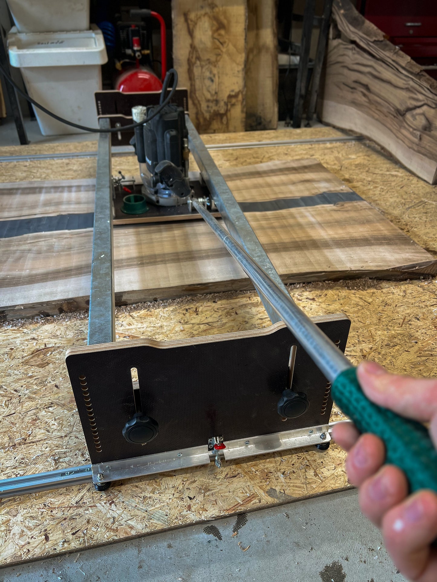 Schiebestock Bedienung Planfräsgerät Planfräsvorrichtung Fräsus Maximus