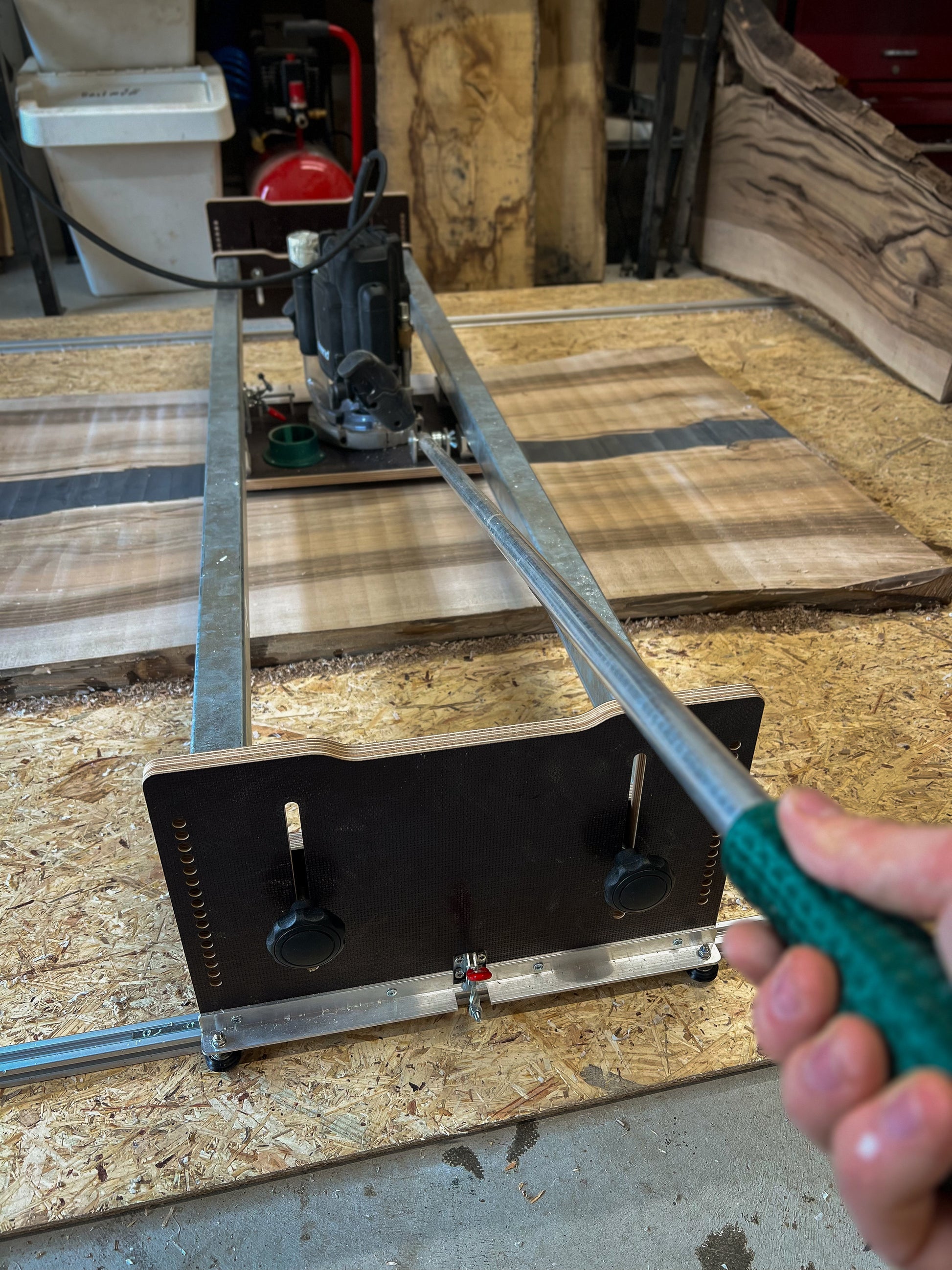 Schiebestock Bedienung Planfräsgerät Planfräsvorrichtung Fräsus Maximus