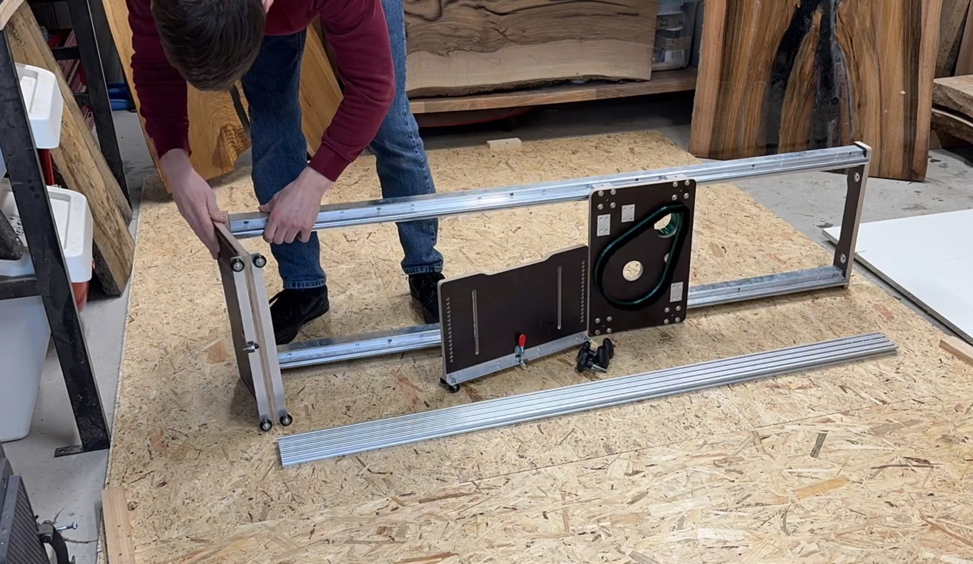 Zeitraffer Aufbau von Planfräsgerät Planfräsvorrichtung Fräsus Maximus